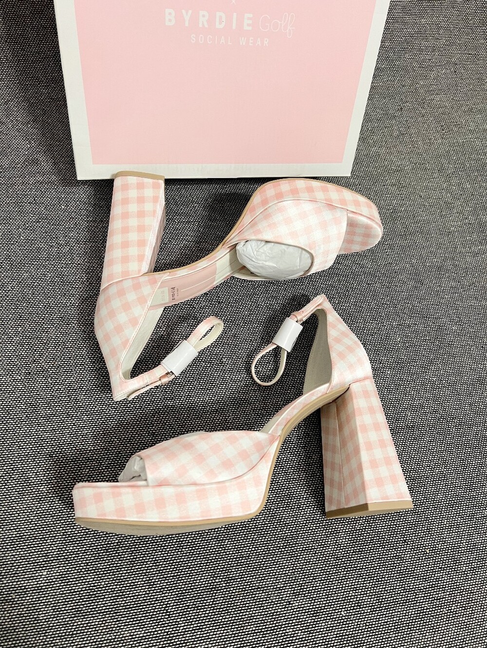 LAST PRICE New Dolce Vita Byrdie Gold Pandro Gingham Heels NO OFFERS - Picture 11 of 16